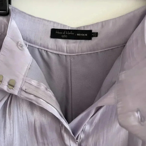 759 Revolve x House of Harlow Purple Shimmer Trouser Size XS - Picture 3 of 5